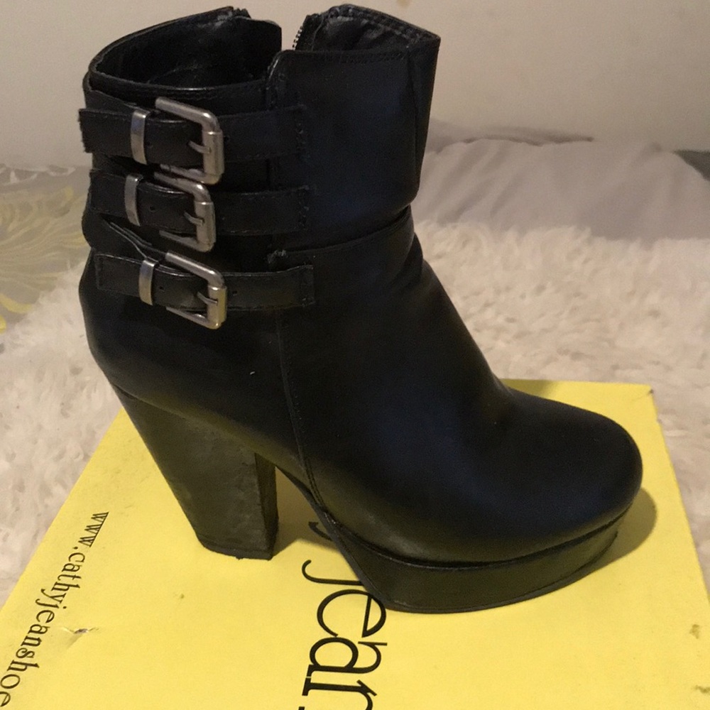 Black Leather Booties